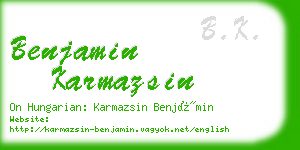 benjamin karmazsin business card